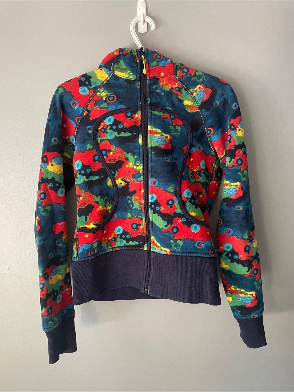 lululemon athletica Multicolor Zip-Up Bomber Jacket - Red, Blue, Yellow, Green